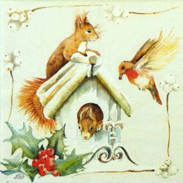 Paper Napkin - Surprising Visit cream