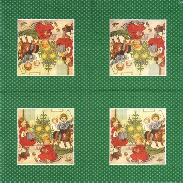 Paper Napkin - Fabulous Christmas green - Image 2