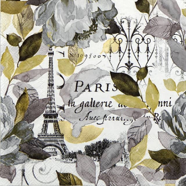 Lunch Napkins (20) - Jardin Paris grey