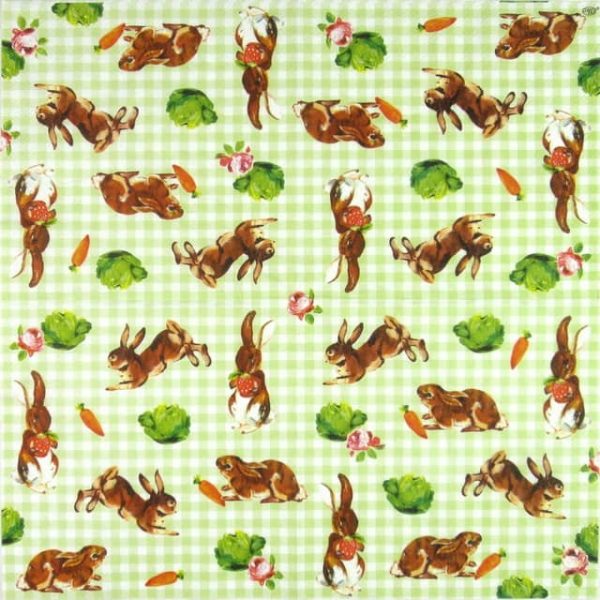 Paper Napkin - Little Bunnies Green