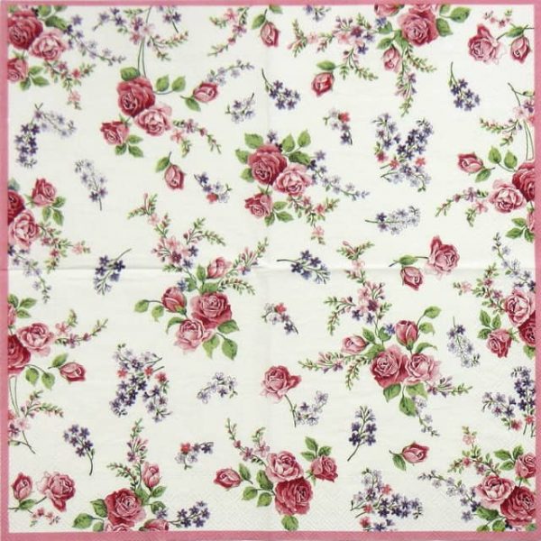 Paper Napkin - Rosamond Rose White