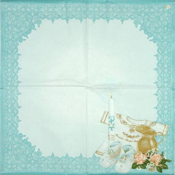 Paper Napkin - Christening Composition blue - Image 2