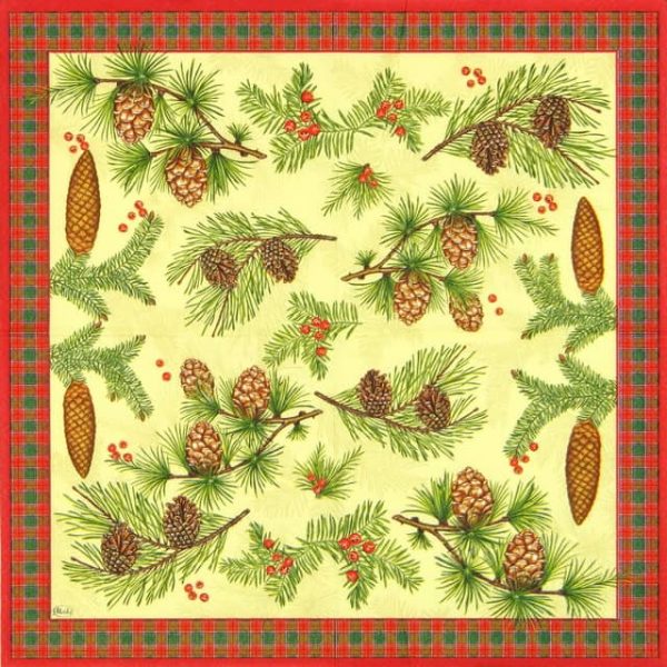 Paper Napkin - Conifer Cones - Image 2