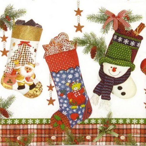 Paper Napkin - Christmas Stocking