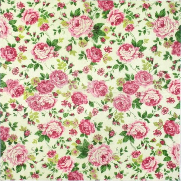 Paper Napkin - Rose Fabric