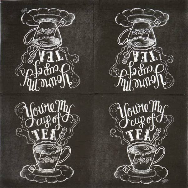 Lunch Napkins (20) - Lily & Val: Blackboard Tea