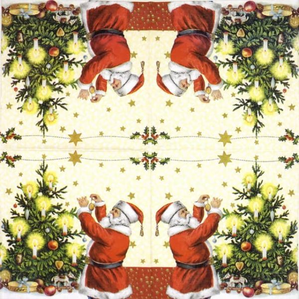 Paper Napkin - Carola Pabs: Santa & Tree