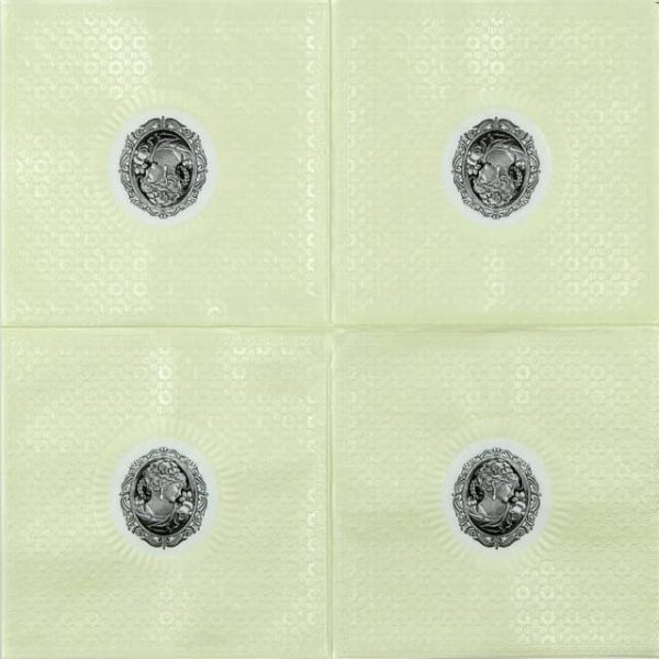 Paper Napkin - Medaillon Cameo Ivory