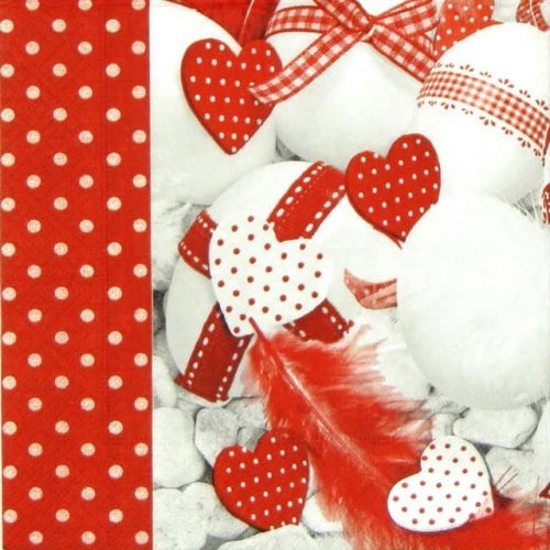 Paper Napkin - Red & White Easter