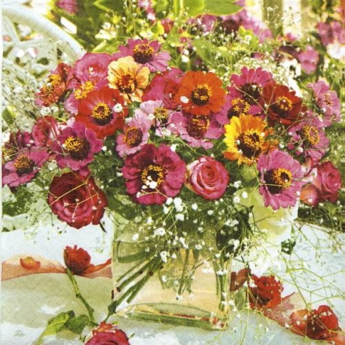 Paper Napkin - Garden Zinnias