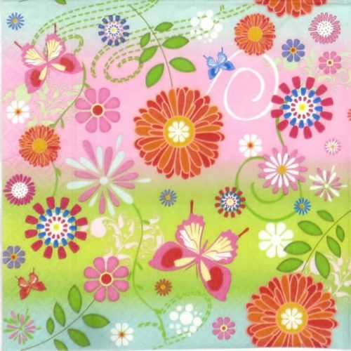Paper Napkin - Flowery Pattern