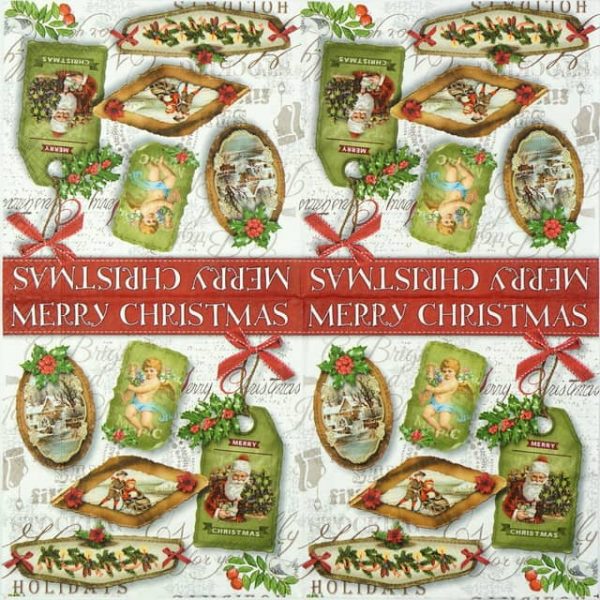 Lunch Napkins (20) - Christmas Labels - Image 2