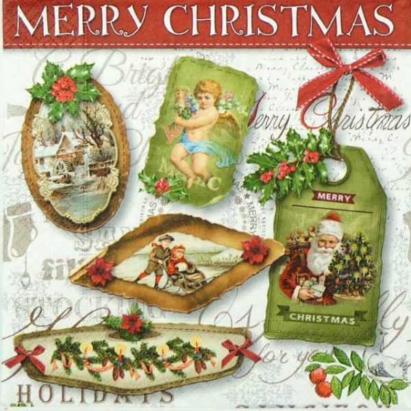 Lunch Napkins (20) - Christmas Labels
