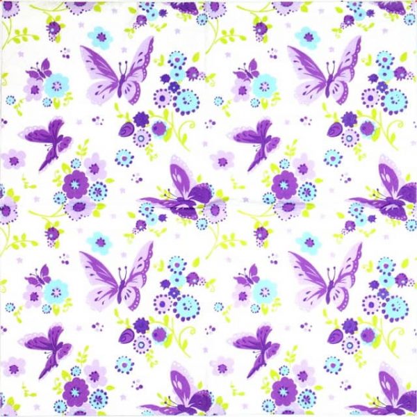 Paper Napkin - Purple Butterfly