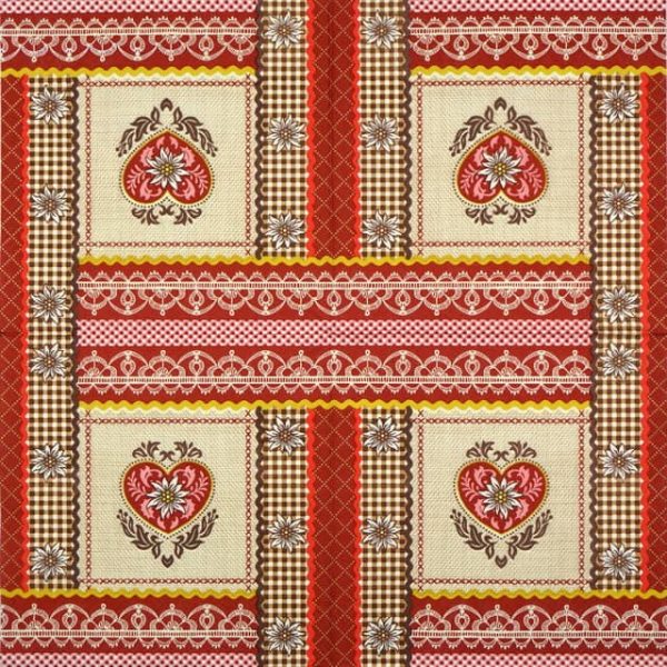 Lunch Napkins (20) - Rustic Heart - Image 2