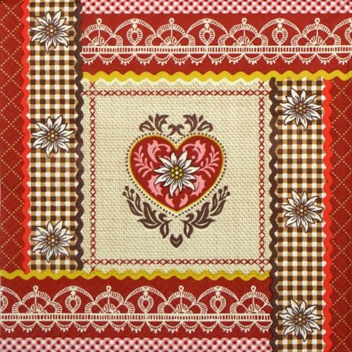 Lunch Napkins (20) - Rustic Heart