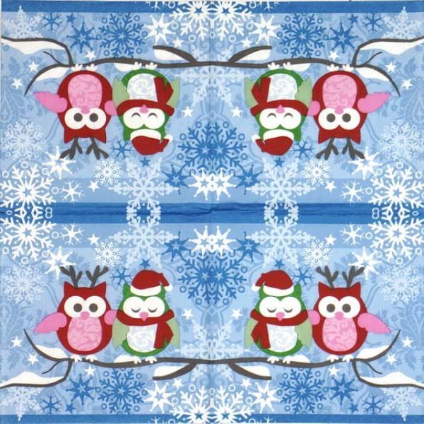 Paper Napkin - Snowy Owls - Image 2