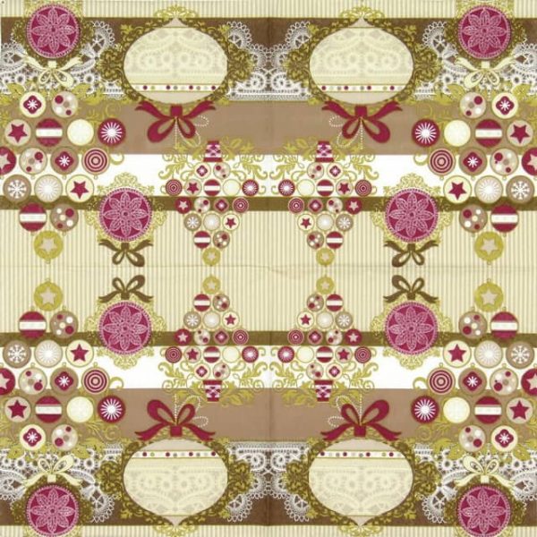 Paper Napkin - Cheerful Tree Gold - Image 2