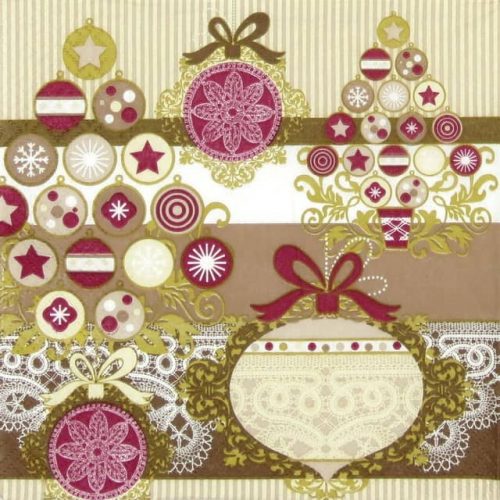 Paper Napkin - Cheerful Tree Gold