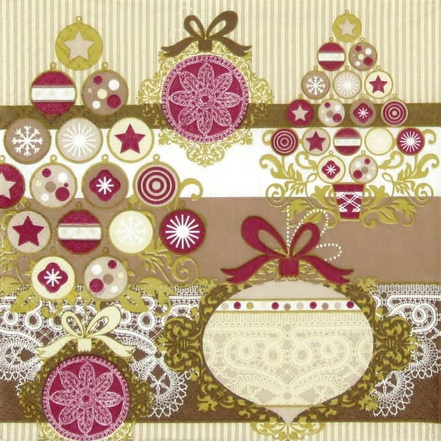 Lunch Napkins (20) -  Cheerful Tree Gold