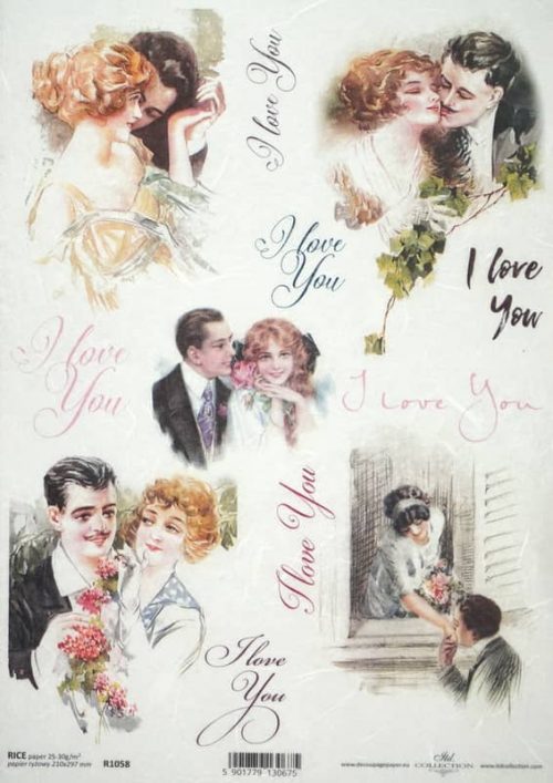 Rice Paper - Vintage I Love You 2