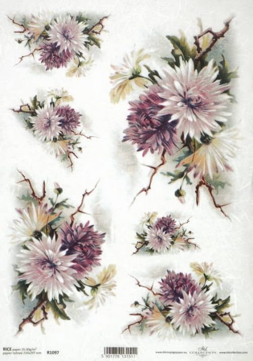 Rice Paper - Vintage Chrysanthemum