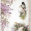 Rice Paper - Lilac flower and two birds