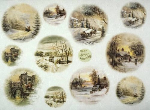 Rice Paper - Winter Village - R1270_ITD