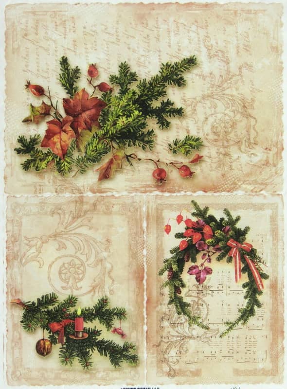 Rice Paper - Vintage X-mas Cards