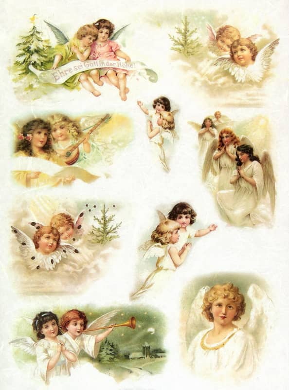 Rice Paper - Vintage Angels Decoupage