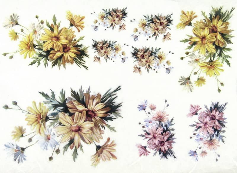 Rice Paper - Chrysanthemum Bouquet