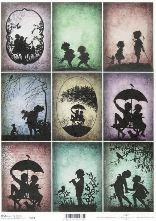 Rice Paper - Silhouette Children