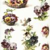 Rice Paper - Pansies in Basket