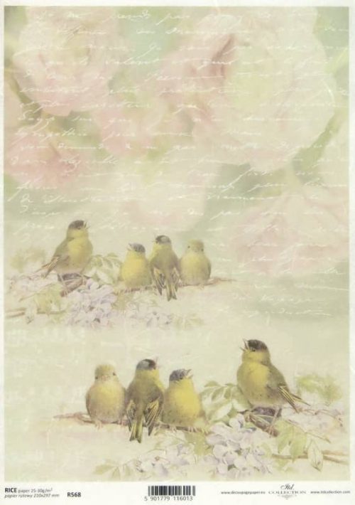 Rice Paper - Vintage Bird Family