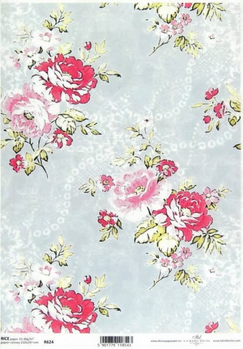 Rice Paper - Classic Country Roses L-