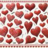 Rice Paper - Red Hearts