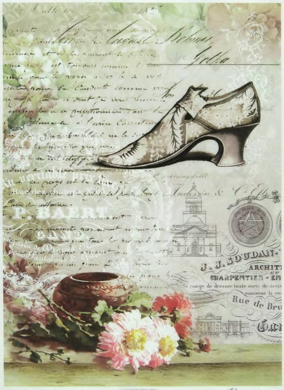 Rice Paper - Shoes with Flowers