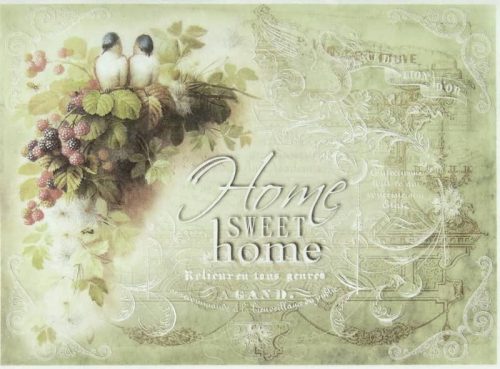 Rice Paper - Home Sweet Home Raspberry