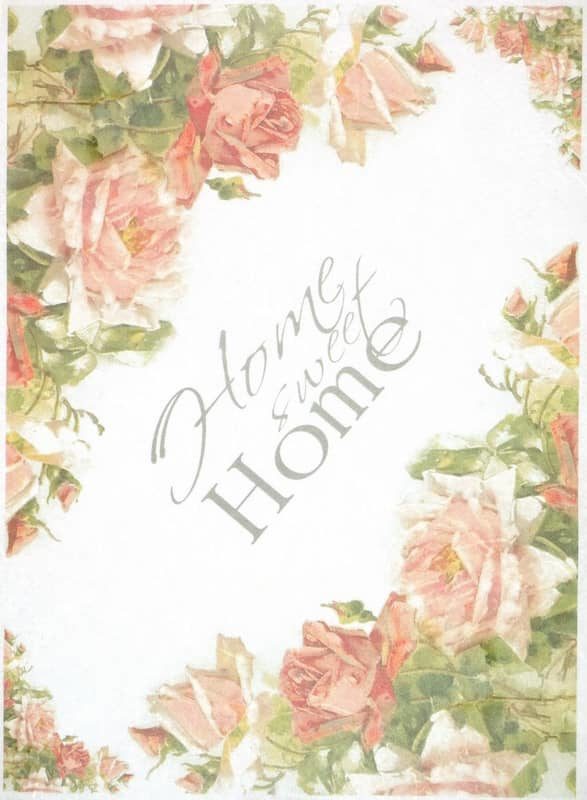 Rice Paper - Vintage Rose Sweet Home