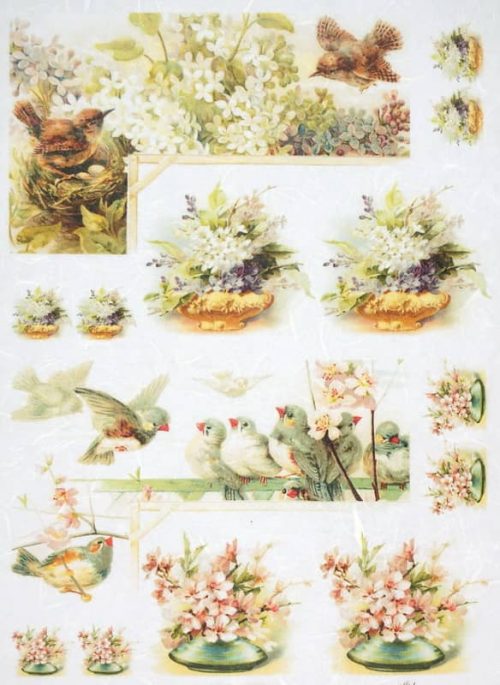 Rice Paper - Flowers and Birds