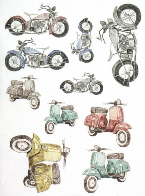 Rice Paper - Veteran Motorcycles and scooters