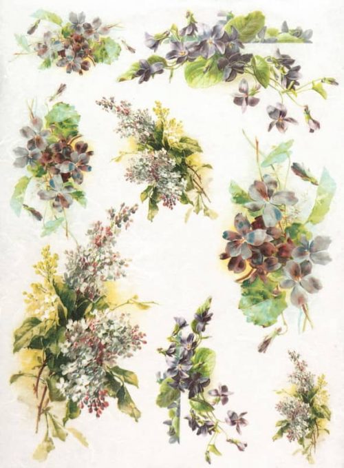 Rice Paper - Viola Bouquets