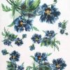 Rice Paper - Blue Flowers