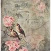 Rice Paper - Vintage Birds on Roses