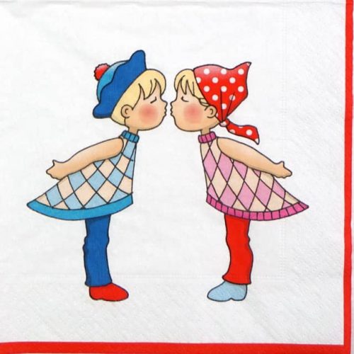 Paper Napkin - Kissing
