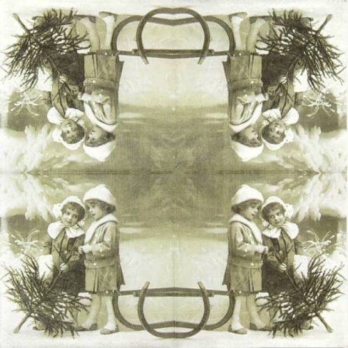 Paper Napkin - Christmas Girls_Sagen_80005