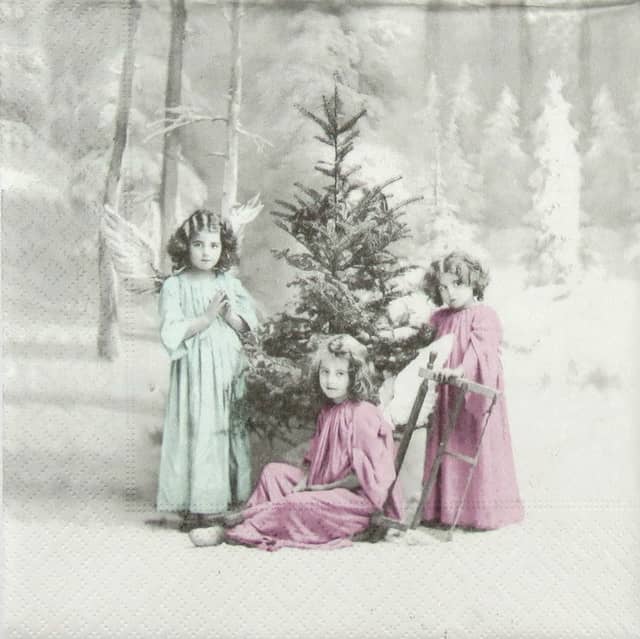 Paper Napkin - Christmas Angels