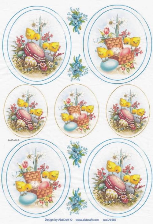 A/4 Decoupage Rice Paper Easter Eggs