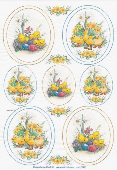 A/4 Decoupage Rice Paper Easter Eggs