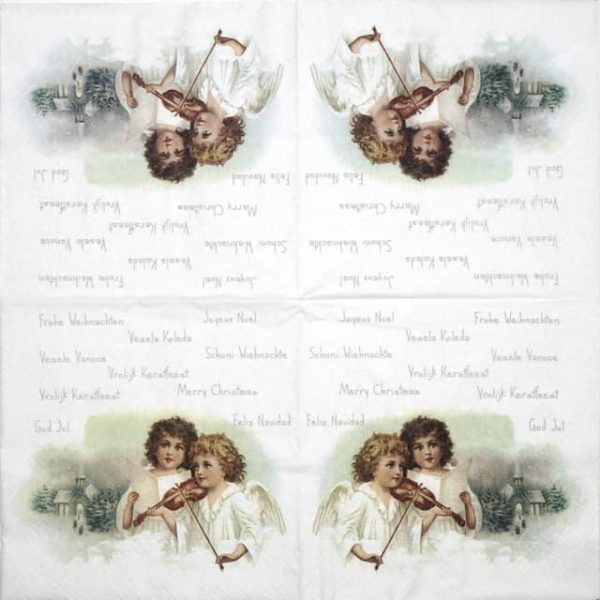 Paper Napkin - Angels Playing Violin